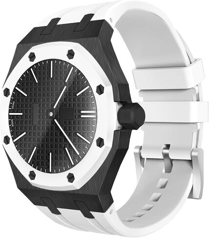 Luxury Aluminum Case Band Mod Kit Compatible with AP Swatch Royal Pop for Men Women, Lightweight Shockproof Aluminum Bumper Case with Sport Silicone Replacement Strap in Saudi Arabia