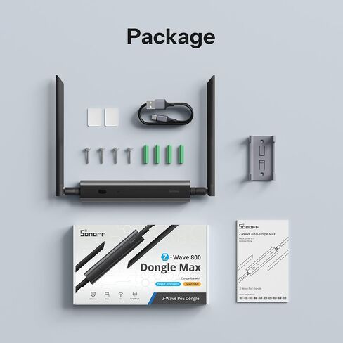 SONOFF Z-Wave 800 PoE Dongle Max (Dongle-MZG23) | EFR32ZG23 & ESP32D0 Chip, Compatible with Home Assistant & openHAB, Z-Wave Long Range Control, S2 Security, USB/TCP Connected in Saudi Arabia
