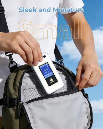 4G LTE Portable WiFi for Travel, Mobile Hotspot Device, 5GB Free US Data | Pocket WiFi, No SIM or Contract, Connect 8 Devices, Works for RV & Outdoor Use in Saudi Arabia