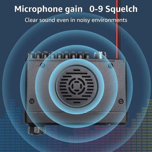 راديو متنقل Retevis RA25 GMRS، جهاز إرسال واستقبال متنقل لراديو GMRS طويل المدى | 8 محطة قاعدة مكررة، راديو السيارة المدمج، VOX، راديو FM، قابس ولاعة السجائر، استقبال ثنائي النطاق، معدات برية للمزرعة in Kuwait