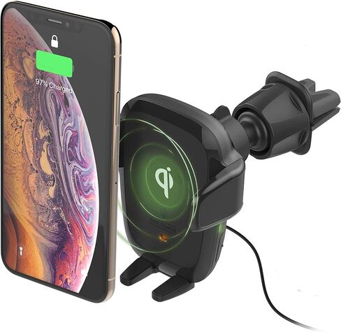 iOttie Auto Sense Qi Wireless Car Charger - Automatic Clamping Dashboard Phone Mount with Wireless Charging for iPhone, Samsung Galaxy, Google Pixel, Huawei, LG, and Other Smartphones in Saudi Arabia