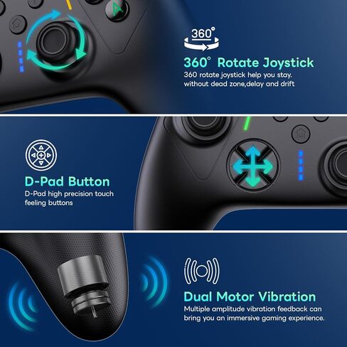 Sehawei Wireless Controller for Xbox One/Xbox One S,PC,Macro & Turbo | 2.4 GHz Wireless Controller Plug and Play, Compatible with Xbox One/Xbox One S/Xbox One X/Xbox series S/Xbox Series X/PC in Saudi Arabia
