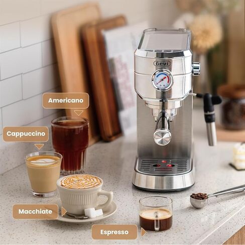 Gevi Espresso Expresso Machine 20 Bar with Auto Milk Frother, Professional Espresso Maker with Steam Wand, Compact Stainless Steel Cappuccino & Latte Machine, Gift for Coffee Lover, Home Baristas in Saudi Arabia