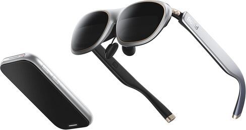 Rokid AR Spatial Silver Max2 AR Glasses & Station2 Spatial Computer with 360" Micro-OLED 3-Screen Display, 120Hz OLED, 600 Nits, Multi-Tasking for Work & Gaming in Saudi Arabia