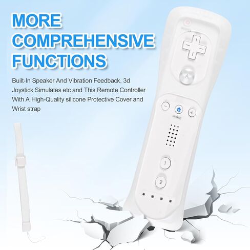 JKSvrenthy Wii Nunchuck Wii Controller, Wii Remote And Nunchuck Controllers With Silicon Case And Strap For Wii And Wii U Combination Lock (D) (WHITE) in Saudi Arabia