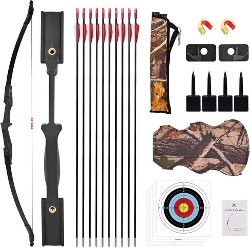 SPG Bow and Arrow Set for Adults Takedown Recurve Bow Set | Left & Right Handed,20/30/40lbs,Archery Bow Set for Beginners,Indoor Outdoor Backyard Shooting Practice in Kuwait