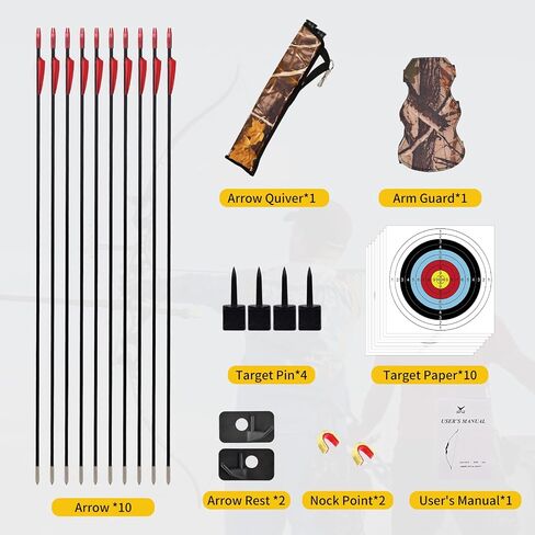 SPG Bow and Arrow Set for Adults Takedown Recurve Bow Set | Left & Right Handed,20/30/40lbs,Archery Bow Set for Beginners,Indoor Outdoor Backyard Shooting Practice in Kuwait