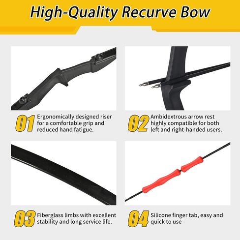 SPG Bow and Arrow Set for Adults Takedown Recurve Bow Set | Left & Right Handed,20/30/40lbs,Archery Bow Set for Beginners,Indoor Outdoor Backyard Shooting Practice in Kuwait