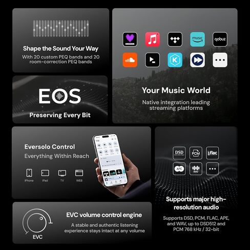 Eversolo T10 Music Streamer Transport with Remote|Music Digital Turntable | Octa-core ARM|Aluminium Alloy shell|OCXO clock system|Support External Clock|SFP/Ethernet/Wireless Streaming|20 Custom PEQ in Saudi Arabia