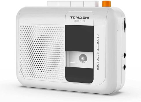 TOMASHI Portable Cassette Player, Tape Recorder, with Build in Microphone/Speaker/Headphone Jack. Fast Forward, Fast Rewind, Auto-Stop in Saudi Arabia