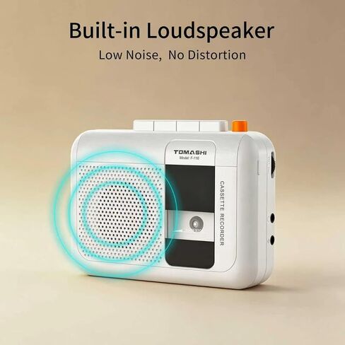 TOMASHI Portable Cassette Player, Tape Recorder, with Build in Microphone/Speaker/Headphone Jack. Fast Forward, Fast Rewind, Auto-Stop in Saudi Arabia
