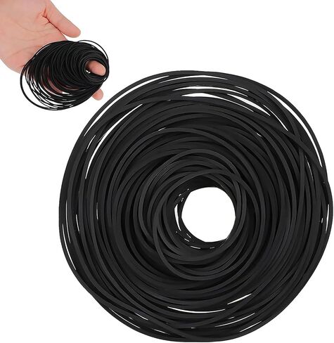56Pcs Recorder Rubber Belts-Rubber Drive Belt Set Premium for DVD, CD, VCR, Cassette Player Repair,40-120mm(Black,1mm Width) in Kuwait