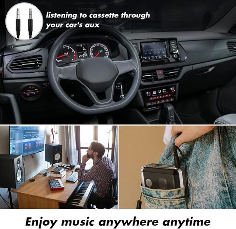 Portable Cassette Player Converter, Convert Cassette to MP3 via USB Disk, USB/Tape Audio Music Player with Earphones, No PC Required | Convert Tapes to MP3 via USB Drive in Saudi Arabia