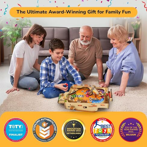Smartivity DIY Pinball Machine STEM Toy for Kids Ages 8 9 10 11 12 13 14 | Wooden Construction Kit | Pinball Machine for Kids 8-14 | Birthday Gift Boys Girls | Family Party Game in Saudi Arabia