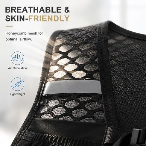 Simptech Running Vest Belt Bag - Lightweight Reflective Chest Pack Backpack, Adjustable Straps, Quick-Access Phone Holder, Running Gear for Men Women Hiking Cycling in Saudi Arabia