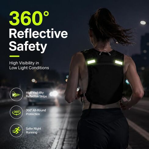 Simptech Running Vest Belt Bag - Lightweight Reflective Chest Pack Backpack, Adjustable Straps, Quick-Access Phone Holder, Running Gear for Men Women Hiking Cycling in Saudi Arabia