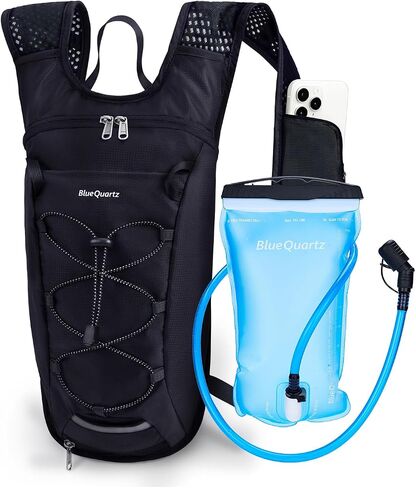 Blue Quartz Hydration Backpack with 2L Water Bladder, Hiking Water Pack with Insulated Compartment for Women Men, Lightweight Cycling Daypack with Phone Pocket, Hydration Pack for Running,Biking in Kuwait