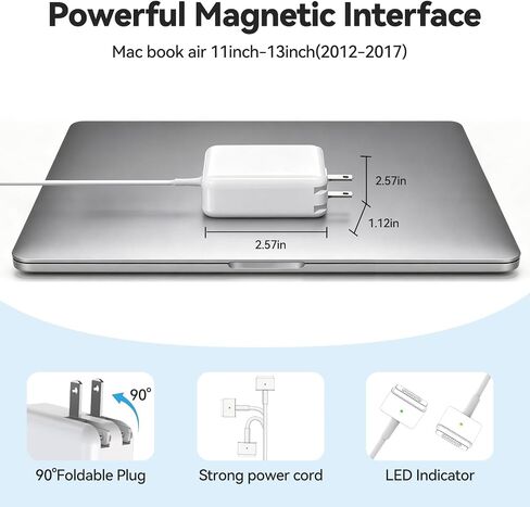 85W Mac Book Pro Charger T-Tip Mag 2 for Mac Book Pro 13/15-inch 2012-2017 | 13-inch, 15-inch and 17-inch laptop models, A1424, A1425, A1435, A1436, A1465, A146 in Kuwait