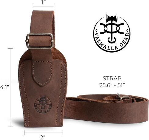 Archery Bow Shoulder Strap, Brown Leather, Handmade Sling, Bow Carrier, Hunting & Practice in Saudi Arabia