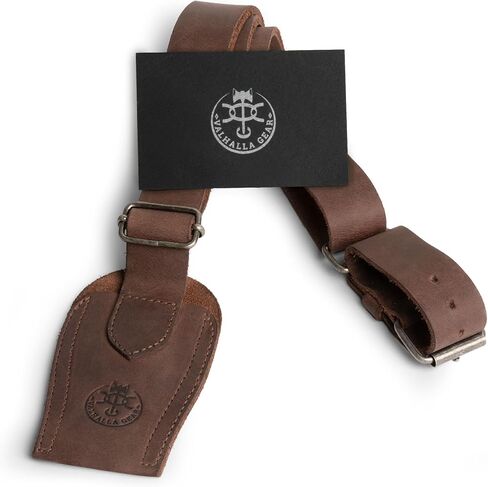 Archery Bow Shoulder Strap, Brown Leather, Handmade Sling, Bow Carrier, Hunting & Practice in Saudi Arabia