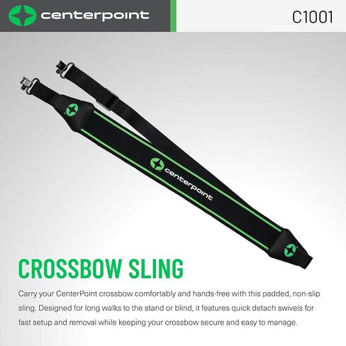 CenterPoint Padded Crossbow Shoulder Sling | Thick 5 inch shoulder pad – Secure non-slip backing – Quick detach tactical swivels in Saudi Arabia