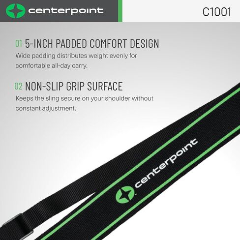 CenterPoint Padded Crossbow Shoulder Sling | Thick 5 inch shoulder pad – Secure non-slip backing – Quick detach tactical swivels in Saudi Arabia