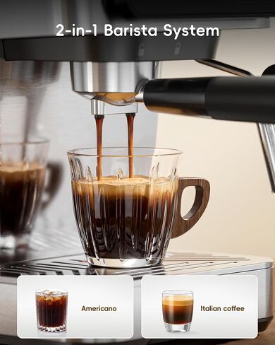 ecozy 2-in-1 Espresso Machine with Milk Frother, Guided Touchscreen in Saudi Arabia