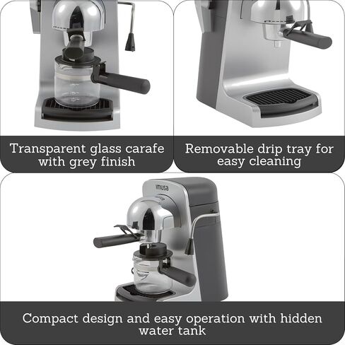 IMUSA 4 Cup Electric Bistro Espresso Cappuccino Coffee Maker, Silver in Saudi Arabia