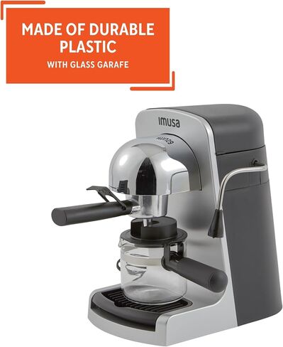 IMUSA 4 Cup Electric Bistro Espresso Cappuccino Coffee Maker, Silver in Saudi Arabia