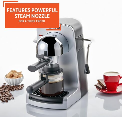 IMUSA 4 Cup Electric Bistro Espresso Cappuccino Coffee Maker, Silver in Saudi Arabia