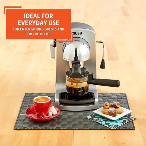 IMUSA 4 Cup Electric Bistro Espresso Cappuccino Coffee Maker, Silver in Saudi Arabia