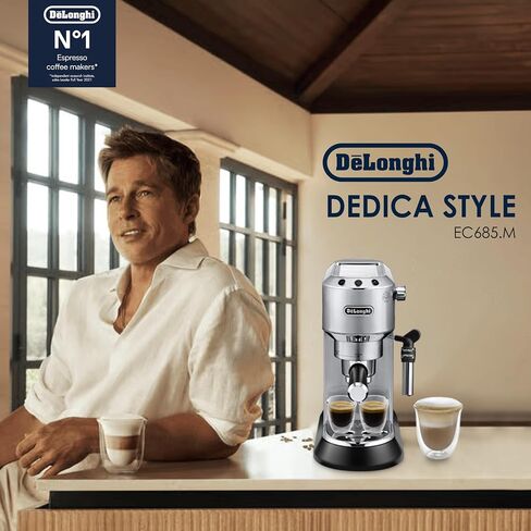 De'Longhi EC685M Dedica Deluxe Automatic Espresso Machine,35 oz, 1, Metallic in Saudi Arabia
