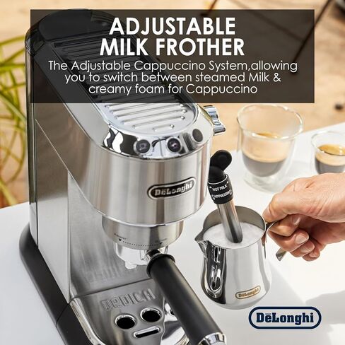 De'Longhi EC685M Dedica Deluxe Automatic Espresso Machine,35 oz, 1, Metallic in Saudi Arabia