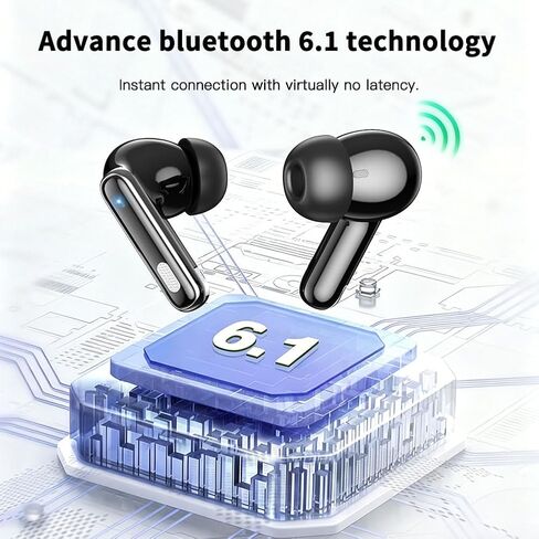 IP7 Wireless Earbuds for Sport Bluetooth Earbuds with Bass Stereo for boy | Wireless earbuds with Bluetooth 6.1 ANC noise Reduction LED Display 90 hours playtime and IPX7 waterproof for Gym Running in Saudi Arabia