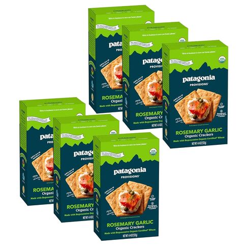 Patagonia Provisions Organic Rosemary Garlic Crackers – 3g Plant Protein Per Serving – Made with Wheat Flour & Sea Salt – Non-GMO, No Added Sugar - Crispy & Crunchy in Saudi Arabia