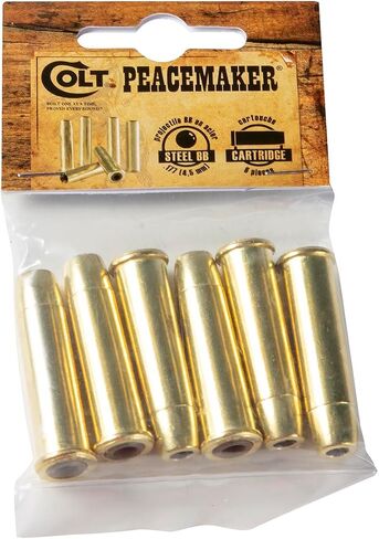 Umarex Colt Peacemaker Revolver Single Action Army Six-Shooter .177 Caliber Air Pistol, Spare BB Capsules, Gold (6 Pack) in Saudi Arabia