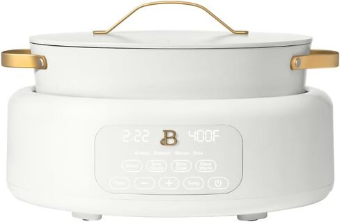 10-in-1 Electric Multi-Cooker, 6 Quart Programmable Cooking Pot with Digital Display, Nonstick Interior, One-Touch Controls, Multi-Function Kitchen Appliance (White Icing) in Kuwait