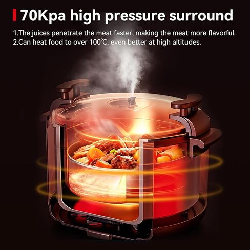 15.8 Qt Commercial Large Electric Pressure Cooker, 10-in-1 Multi-Function Pressure Pot with Steaming Rack & Non-Stick Inner Pot, 24 Hours Preset, Slow Cooker, Steam/Rice Cooker& Auto Keep Warm in Saudi Arabia