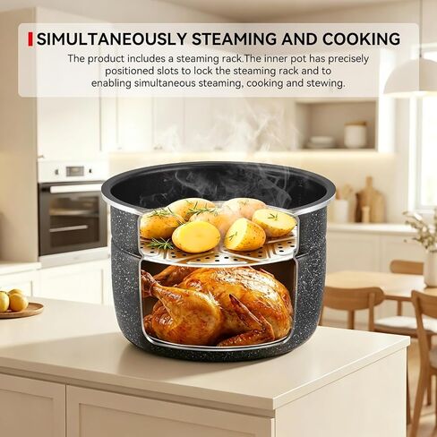 15.8 Qt Commercial Large Electric Pressure Cooker, 10-in-1 Multi-Function Pressure Pot with Steaming Rack & Non-Stick Inner Pot, 24 Hours Preset, Slow Cooker, Steam/Rice Cooker& Auto Keep Warm in Saudi Arabia