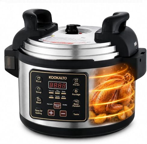 15L stainless steel Commercial Pressure Cooker | 24-hour Presetting electric rice cooker | 6 in 1 slow cooker with temperature control Food Warmer with nonstick pot in Kuwait