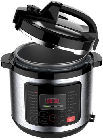 Premium Levella 6.3 Quarts Digital Pressure Cooker - Programmable, Keep Warm Setting, 1000 Watts, Non-stick Coating Pot in Kuwait