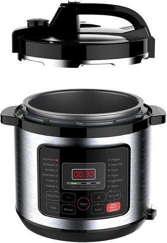 Premium Levella 6.3 Quarts Digital Pressure Cooker - Programmable, Keep Warm Setting, 1000 Watts, Non-stick Coating Pot in Kuwait