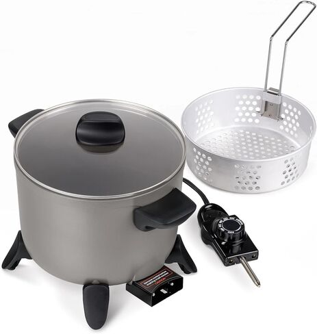 Electric Kitchen Kettle Multi-Cooker - Non-Stick Electric Deep Fryer for Home Kitchen in Kuwait