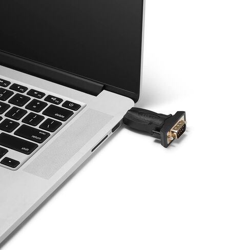USB to RS232 Adapter with FTDI Chipset, USB to RS232 Male DB9 Serial Converter for Cashier Register, Modem, Scanner, Industriual Machinery, CNC, Black in Saudi Arabia