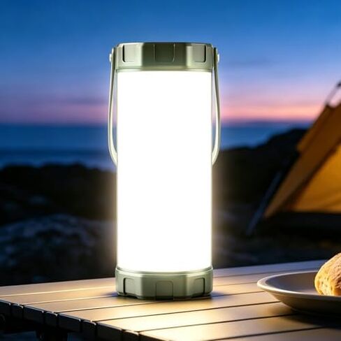 Glocusent 106 LED Camping Lights, 5000mAh Rechargeable Lantern for Outages | 5 Brightness 3 Modes & SOS, Lasts 80hrs, IP68 Waterproof, Max 1200LM, 5000mAh Lanterns, Hiking, Emergency Camping Essentials in Saudi Arabia