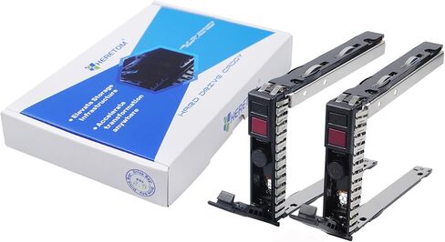2-Pack Hard Drive Bracket 2.5" NVMe SSD Caddy 727695-001 Hard Drive Caddy | Compatible with HP Proliant DL325 DL360 DL380 DL385 DL560 DL580 ML350 Gen10 G10 Servers in Saudi Arabia
