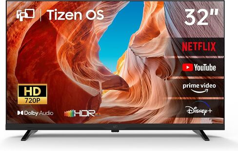 FPD Smart TV 32 Inch 720p HD Powered by Tizen OS Flat Screen Television | HDR10, Dolby Audio, Gaming Hub, SmartThings, Miracast, 350+ free live channels via Samsung TV Plus in Kuwait
