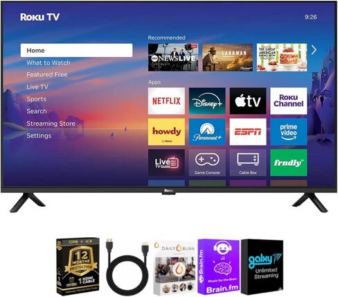Roku 40 Inch Class Select Series 1080p Full HD Smart TV WiFi LED Display Voice Remote Streaming Apps Included HDMI Cable Streaming Bundle 12 Month CPS Warranty Television in Saudi Arabia