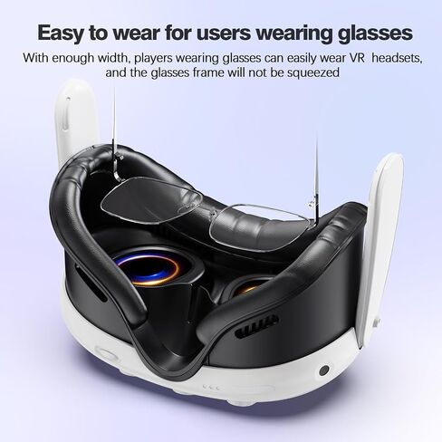 VZNEK Face Cover Pad for Oculus Quest 3, Sweat-Proof PU Foam Cushion for Meta Quest 3, Compatible with Oculus Quest 3 Original Spacer (for Quest 3) in Saudi Arabia