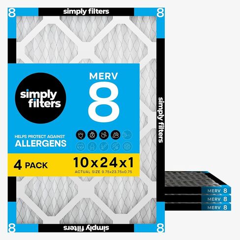 Simply 20x20x1 Air Filter, Merv 8, MPR 600, 4 Pack, Furnace Air Filter for HVAC (Actual Size: 19.75"x19.75"x0.75") DUST, Pet, & Allergy Control in Saudi Arabia